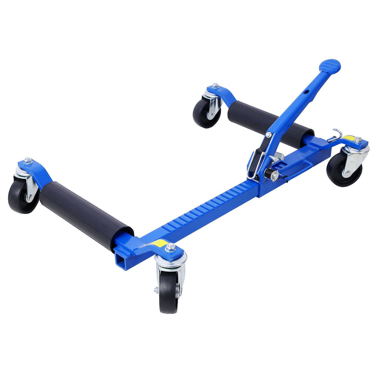 Set of 4 Wheel Dolly Car Skates Vehicle Positioning Hydraulic Tire Jack Ratcheting Foot Pedal Lift Hydraulic Car Wheel Dolly 1250lbs - Blue - Fab Heavy Parts