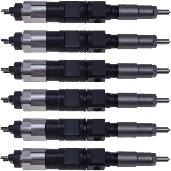 6 PCS Fuel Injector 095000-6492 Fits for John Deere 6068 E210LC E240LC 670G