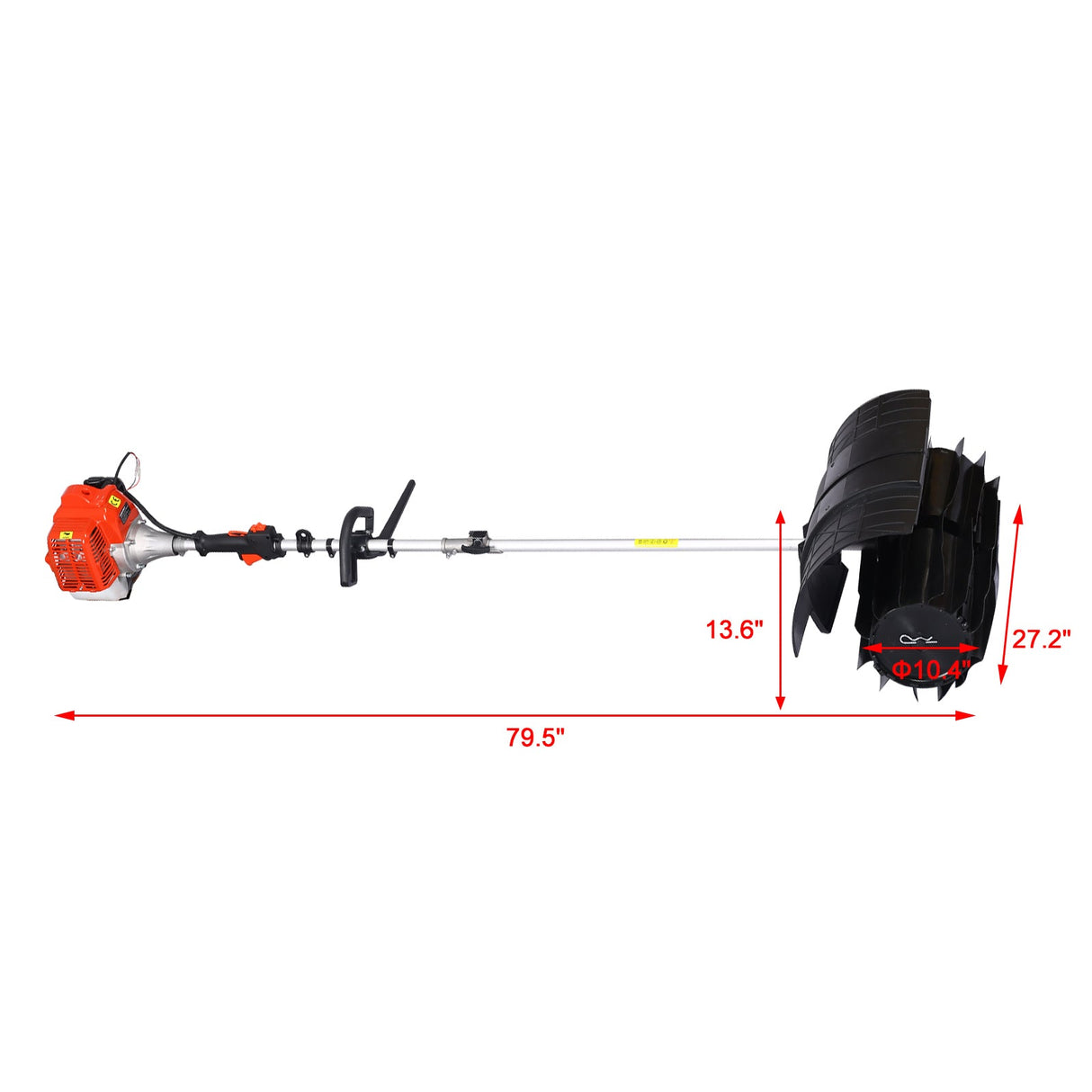 Snow Sweeper Gasoline Powered Paddle Pro 52CC 2 Stroke with 2 PCS Paddle 27.2x10.4" EPA - Fab Heavy Parts