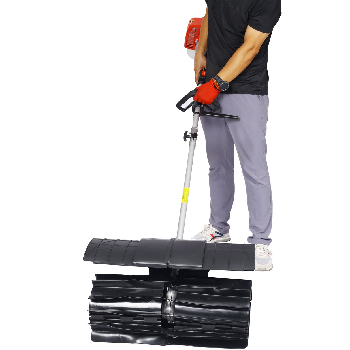 Snow Sweeper Gasoline Powered Paddle Pro 52CC 2 Stroke with 2 PCS Paddle 27.2x10.4" EPA - Fab Heavy Parts