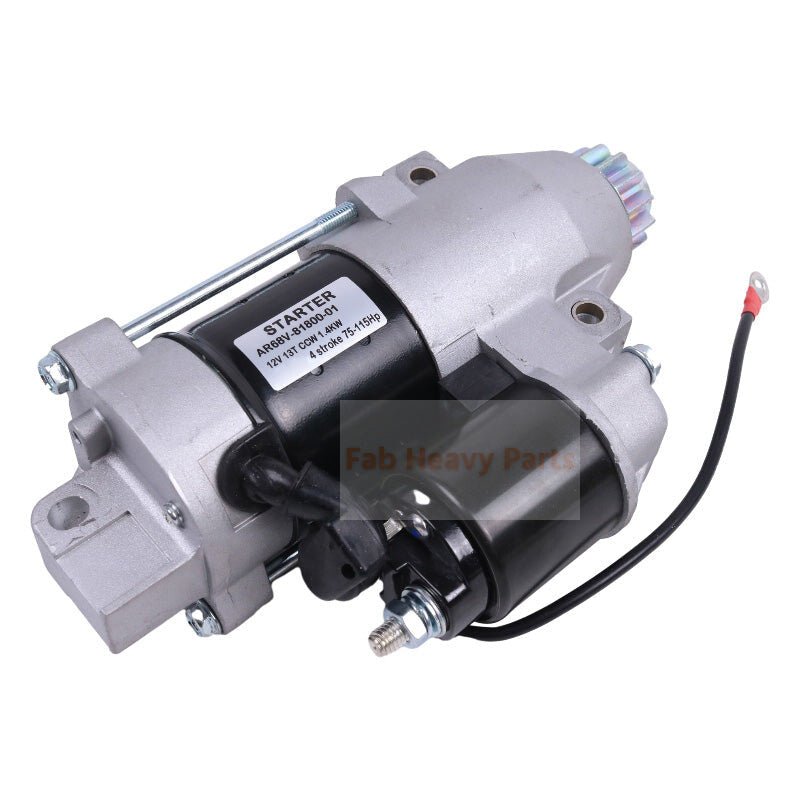 Starter Motor 6CJ - 81800 - 00 for Yamaha 50HP 60HP 70HP 4 Stroke Outboard - Fab Heavy Parts