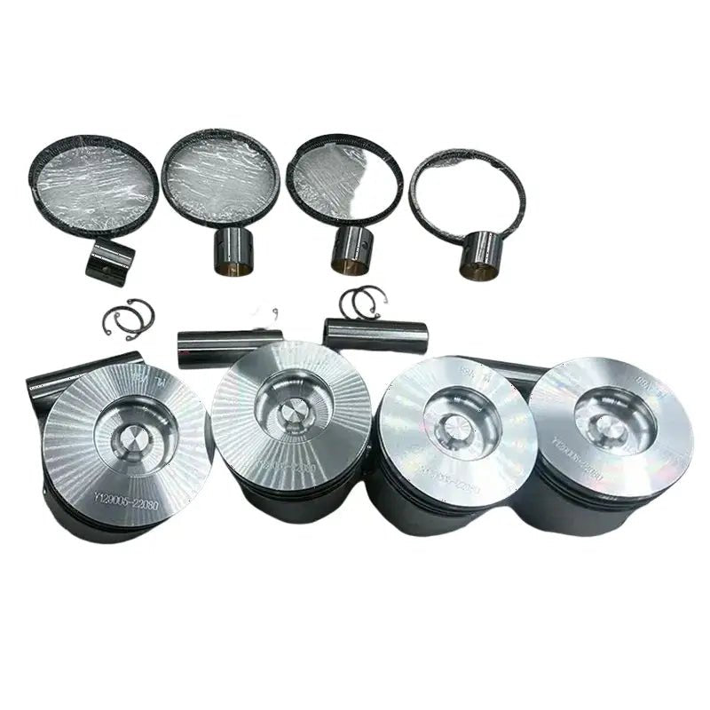 STD Piston Kit With Rings 129005-22080 for Yanmar 4TNV88 Komatsu 4D88E Engine - Fab Heavy Parts