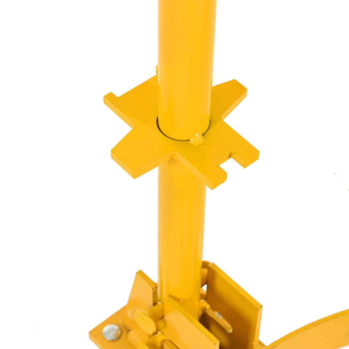 Steel Drum Dolly 55 Gallon Capacity Oil Barrel Mover with PU Wheels - Low Profile Yellow Caddy - Fab Heavy Parts