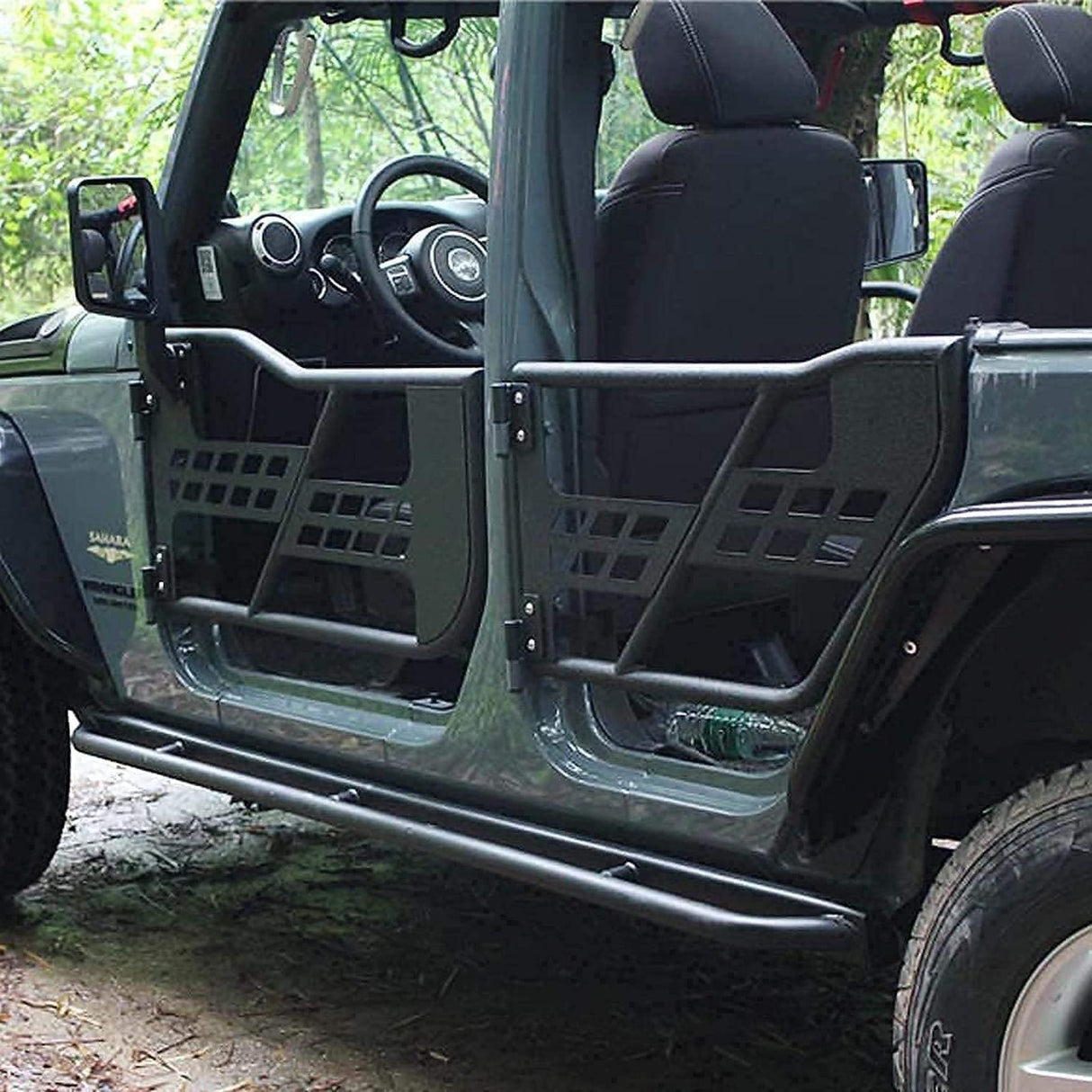 Steel Tubular Doors with Side View Mirror for 2007 - 2018 Jeep Wrangler JK JKU 4 Door - Fab Heavy Parts