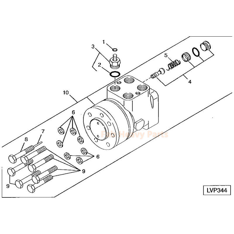 Steering Motor Valve RE239222 Fits for John Deere 5055E 5075E 5078E 5085E 5100E 5100M 5105 5210 5310S 5325 5500 5603 5625 - Fab Heavy Parts