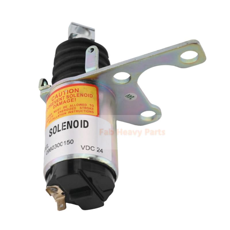 Stop Solenoid 0960300150 096030 - 0150 for Mitsubishi S4S S6S L3E, 24V - Fab Heavy Parts