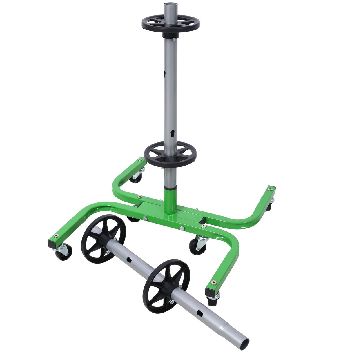 Storage Stand with Six 2in Swivel Caster Wheels 275 LBS Capacity - Green - Fab Heavy Parts