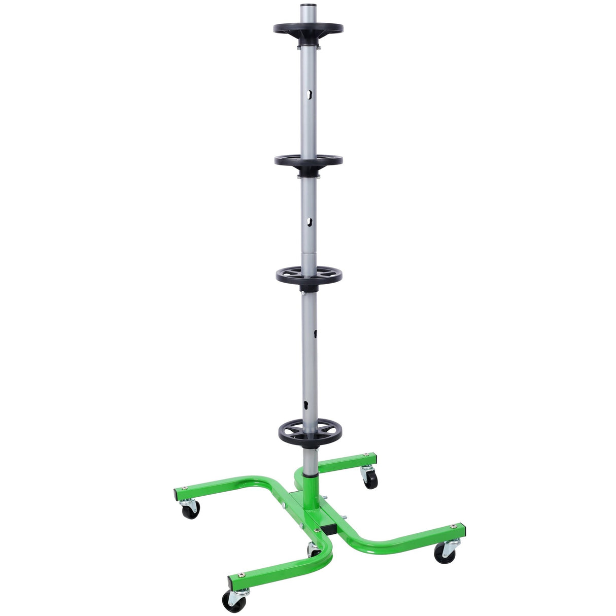 Storage Stand with Six 2in Swivel Caster Wheels 275 LBS Capacity - Green - Fab Heavy Parts