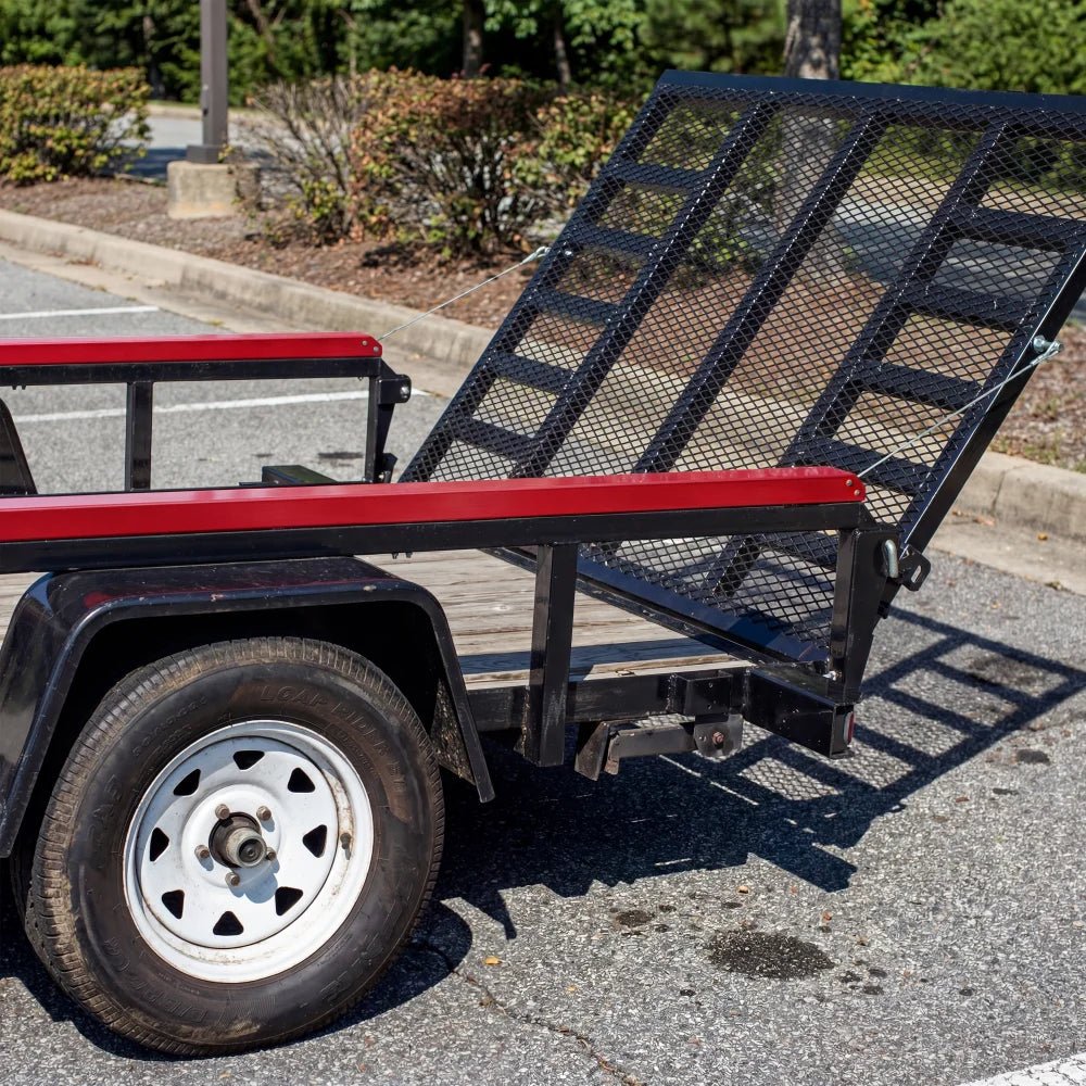 Tailgate Utility Trailer Gate Liftgate Ramp Lift 2 Sided Lift Assist System - Red - Fab Heavy Parts