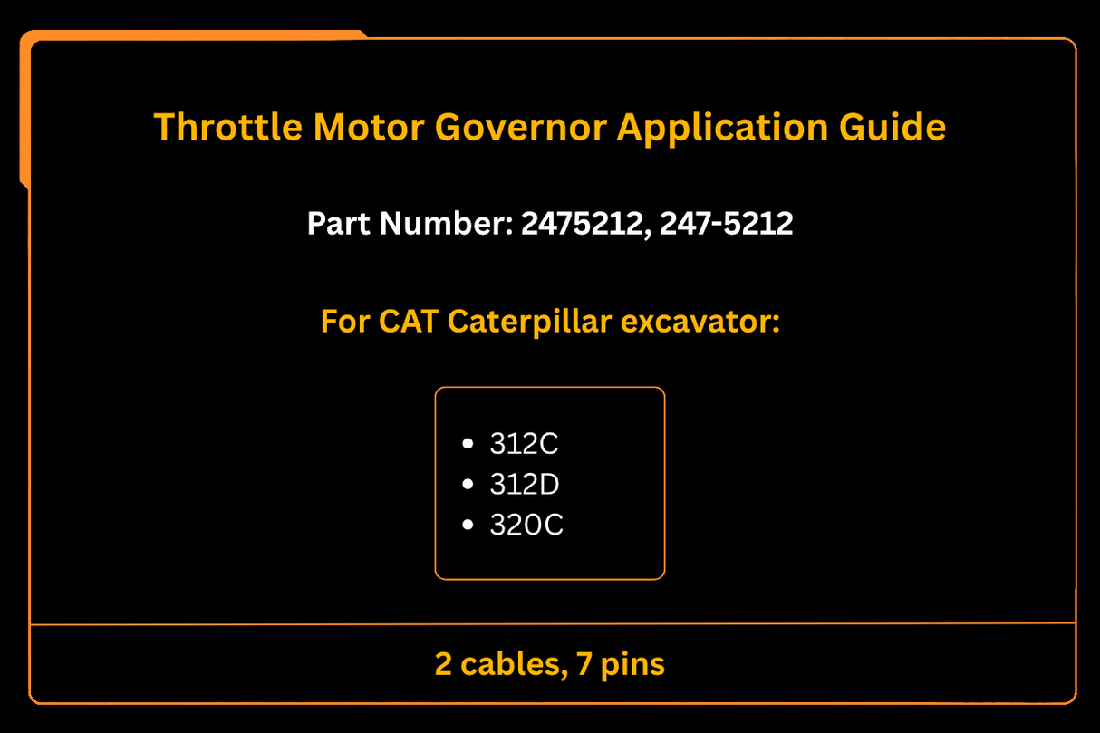 Throttle Motor Governor 2475212 247 - 5212 Fits for Caterpillar 312C 312D 320C - Fab Heavy Parts