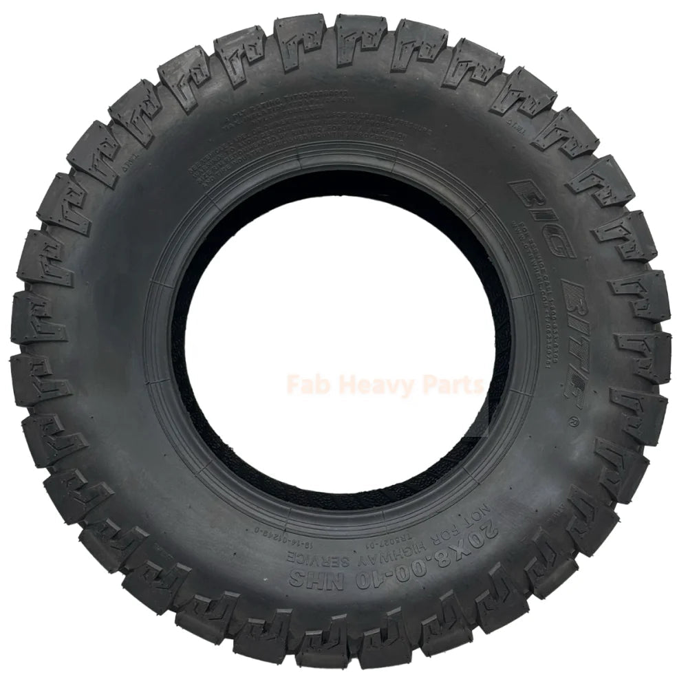 Tire 20x8.00 - 10 4 Ply Big Bite Lawn Mower Tire - Fab Heavy Parts