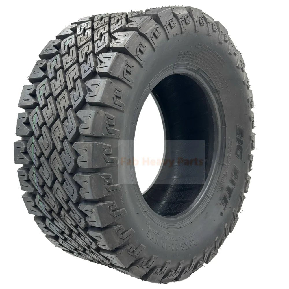 Tire 20x8.00 - 10 4 Ply Big Bite Lawn Mower Tire - Fab Heavy Parts