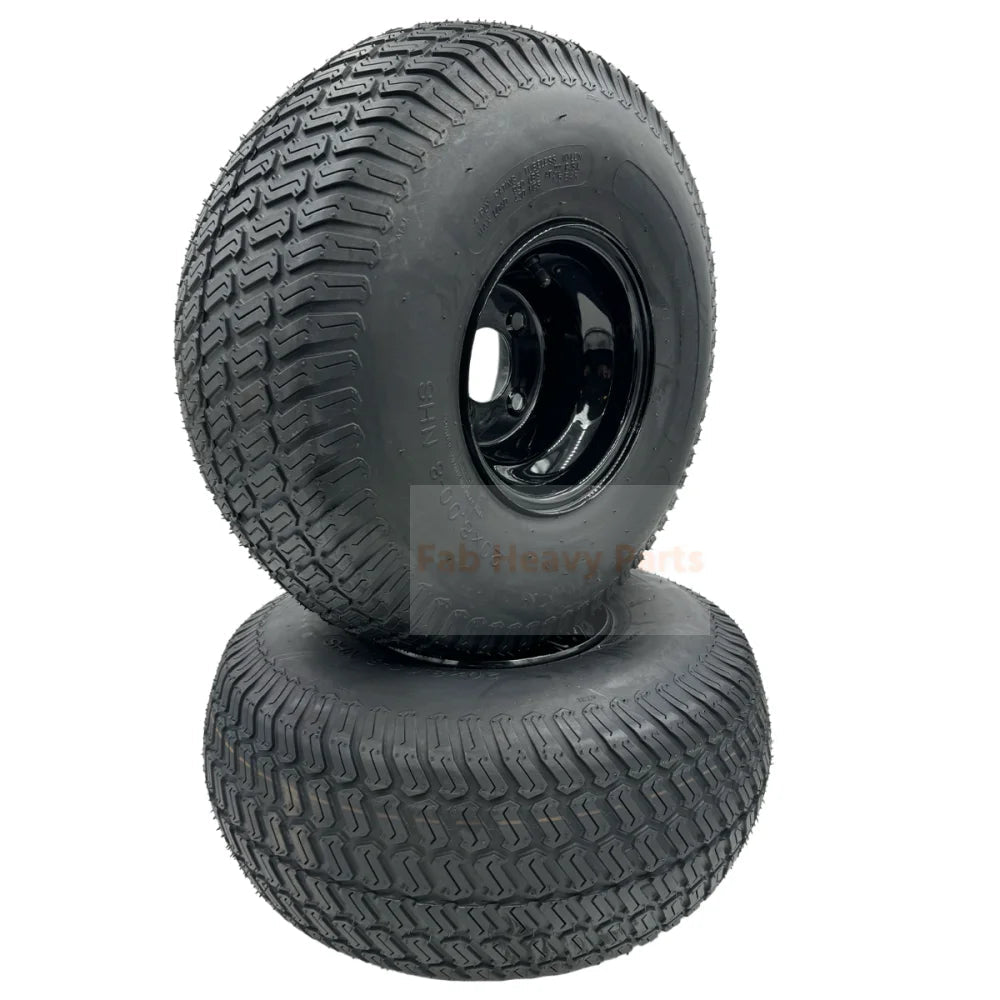 Tire 20x8.00 - 8 Turf Tire & Black Wheel Assembly - Set of 2 - Fab Heavy Parts