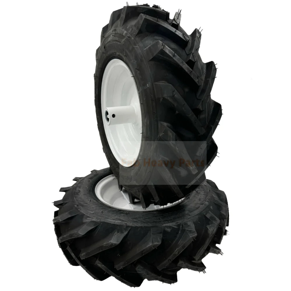 Tire 4.80x4 - 8 Tiller Wheel Set 2 - Left & Right - 1" Axle - Fab Heavy Parts