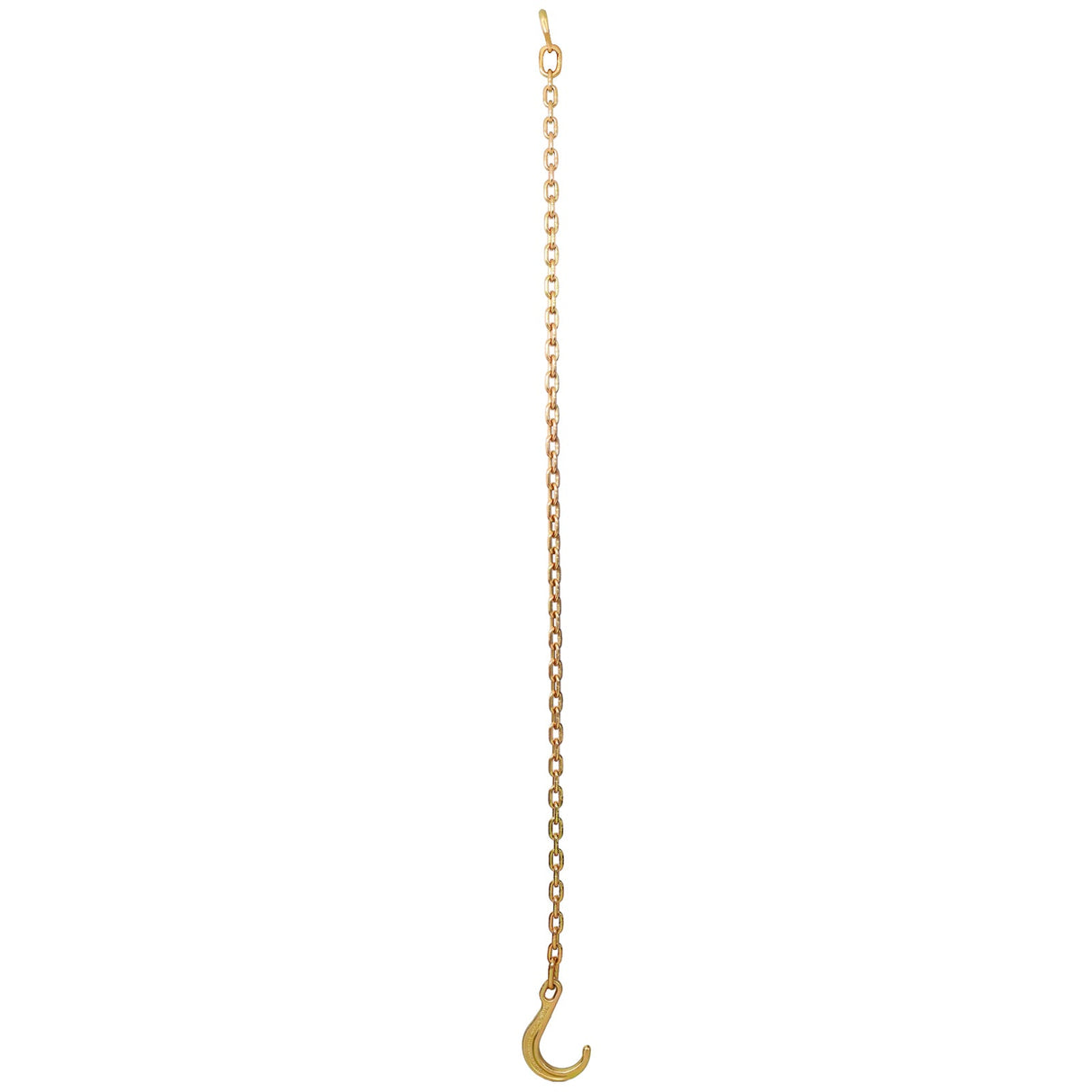 Tow Chain with 8 Inch Forged J Hook and Grab Grade 70 Chain 6 Foot 4,700 Pound Safe Working Load - Fab Heavy Parts
