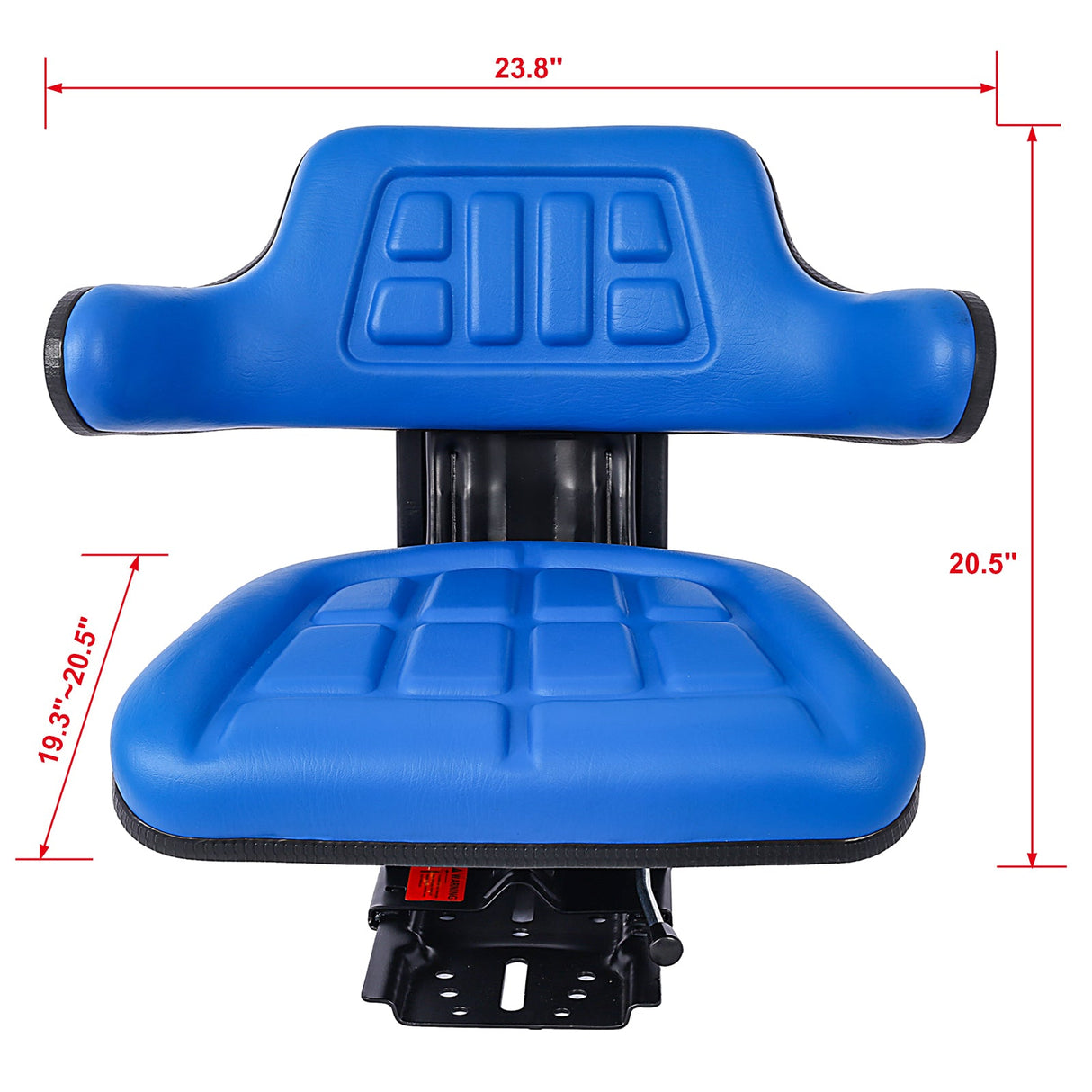 Tractor Seat Steel Blue 110 - 265 lbs Capacity - Fab Heavy Parts