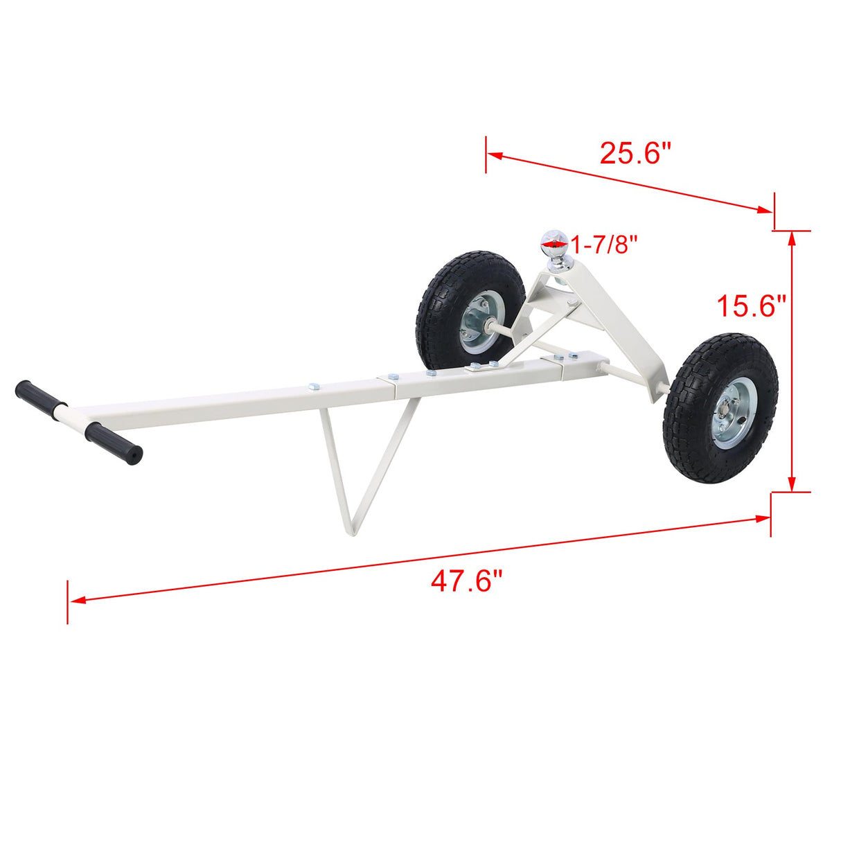 Trailer Dolly with Pneumatic Tires 600 Lb. Maximum Capacity - Gray - Fab Heavy Parts