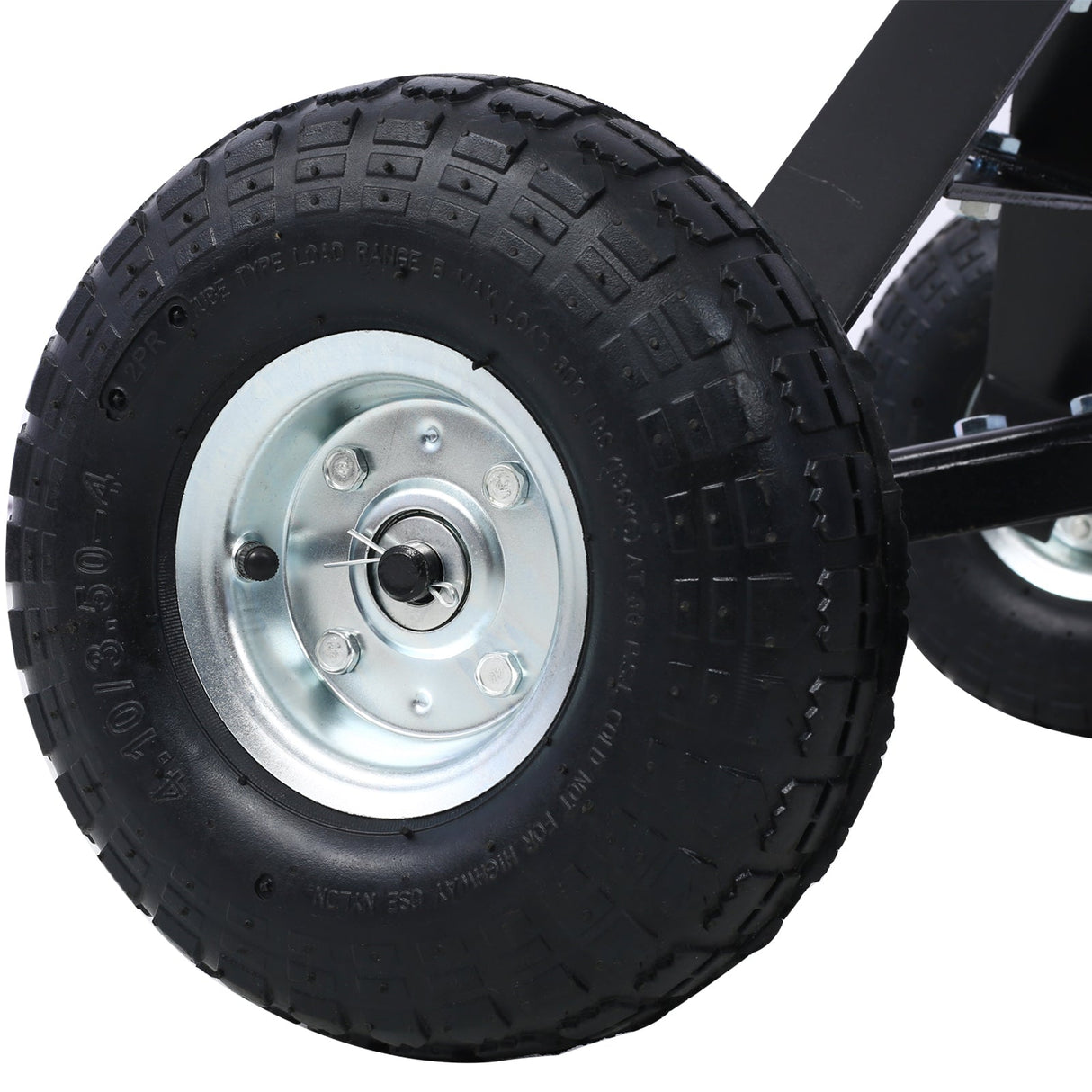 Trailer Dolly with Pneumatic Tires 600 Lb. Maximum Tongue Weight Capacity - Black - Fab Heavy Parts