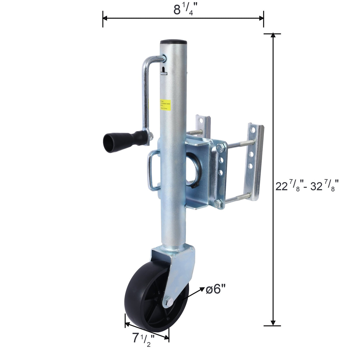 Trailer Jack Boat 32.8 in Bolt - on Tongue Capacity 1000 lb with PP Wheels and Handle - Fab Heavy Parts