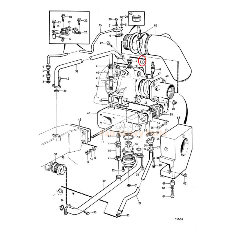 Turbo K27 Turbocharger 3802068 Fits for Volvo Penta Engine TAMD72 TAMD71A TAMD72A - Fab Heavy Parts