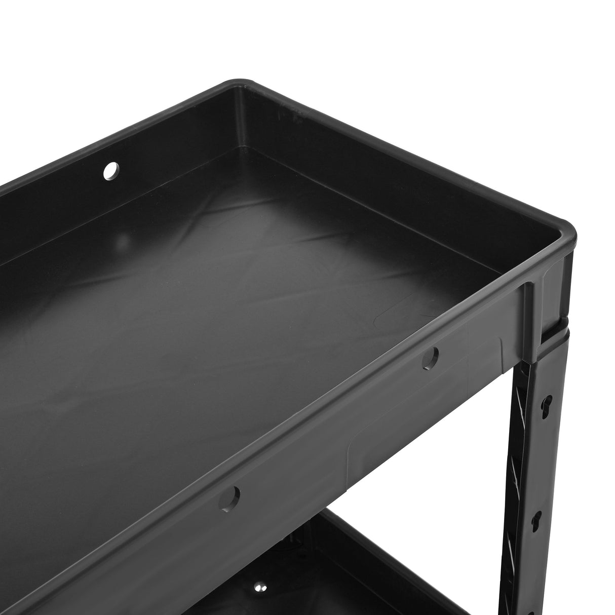 Two - Shelf Utility Cart with Wheels 600 LBS Capacity Rolling Utility & Tool Carts with Locking Wheels - Fab Heavy Parts