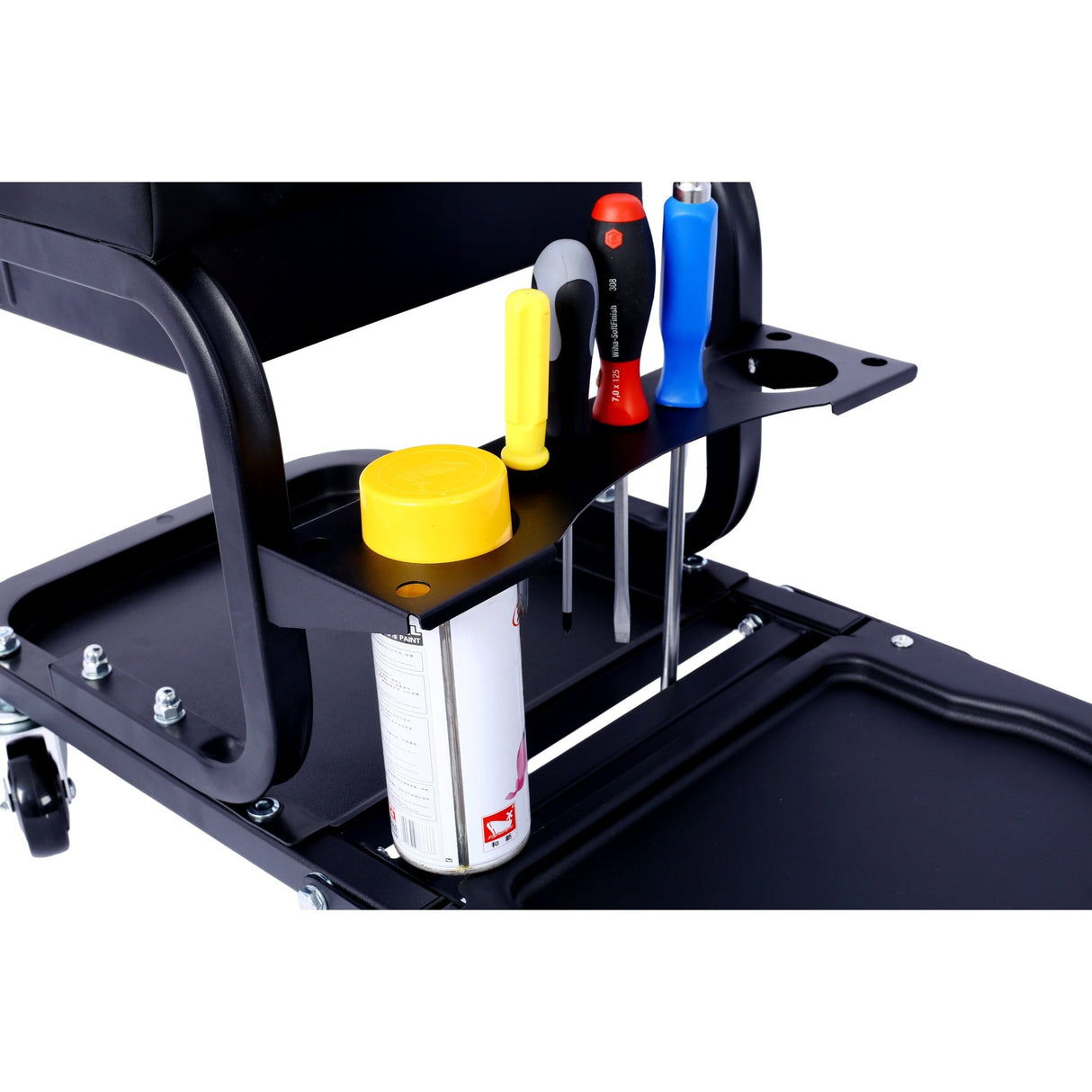 Ultimate Rolling Detailing & Utility Cart 15' 1/2" x 8' 3/4" x 18' 1/2" Black - Fab Heavy Parts