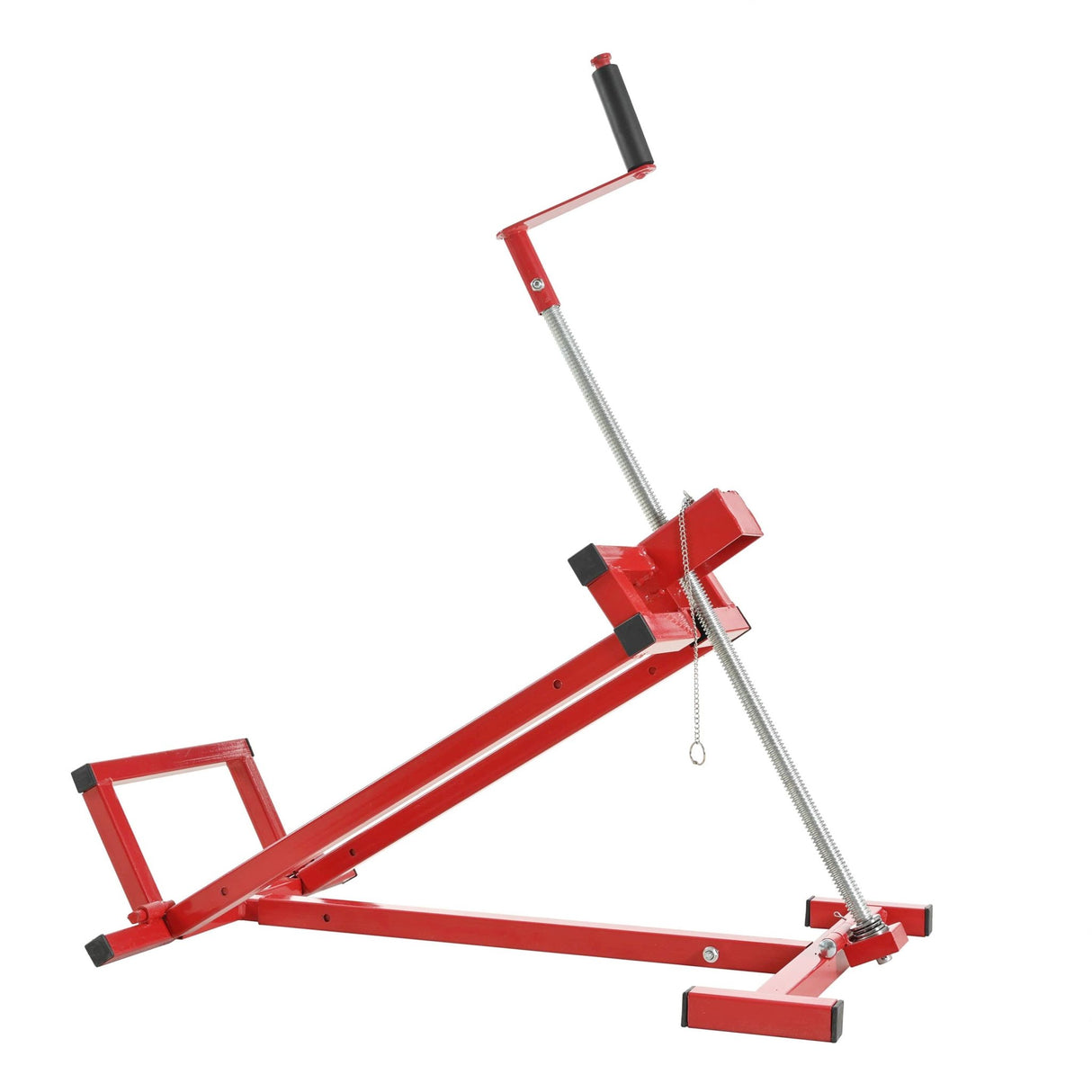 Universal Easy Lawn Mower Lift for Riding Tractors 800 Lbs Capacity 45° Tilt Adjustable - Red - Fab Heavy Parts
