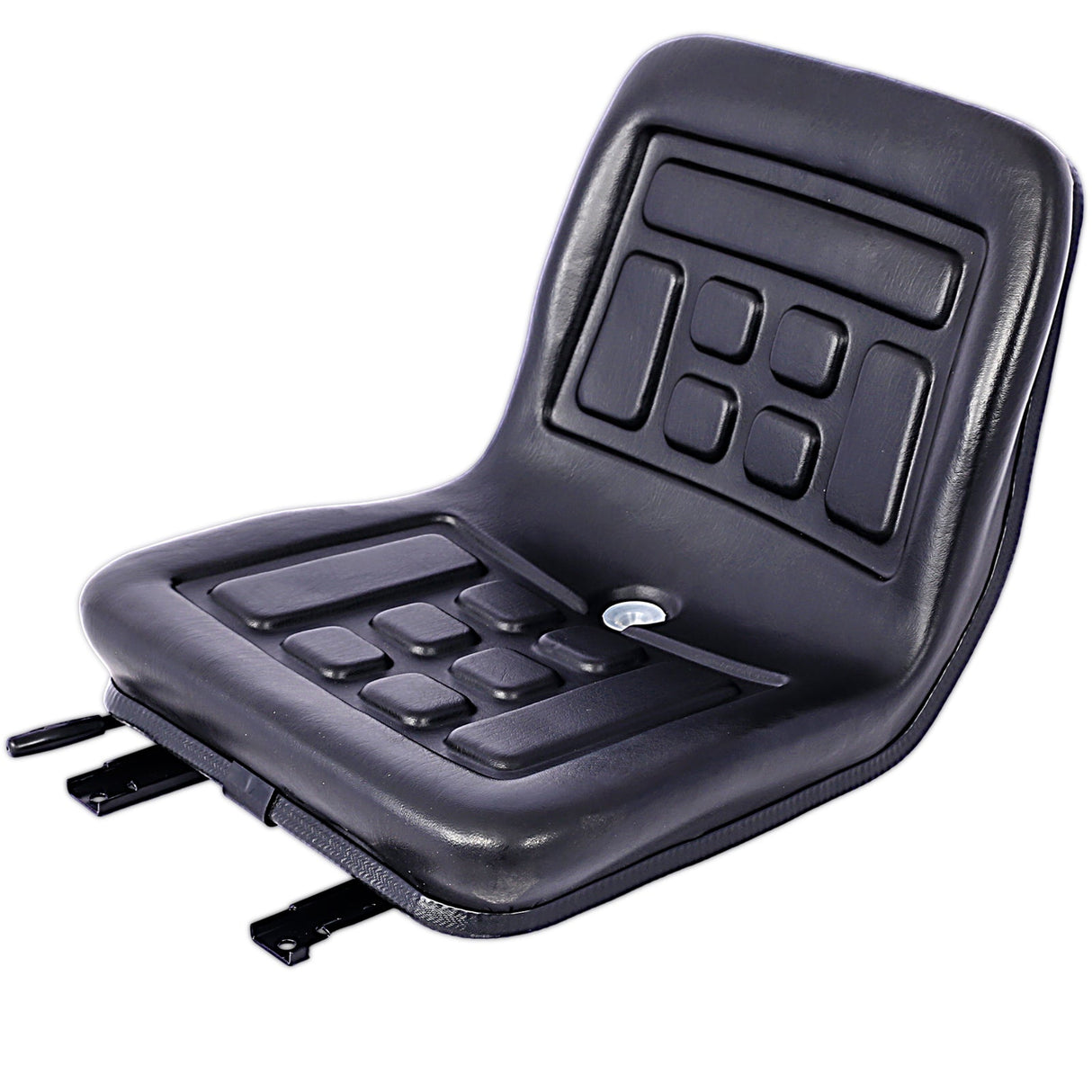 Universal Tractor Seat with a Drain Hole Thickly - Padded Horizontally Adjustable - Black - Fab Heavy Parts