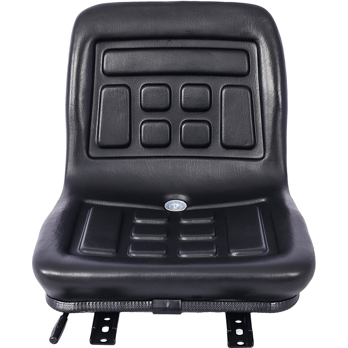 Universal Tractor Seat with a Drain Hole Thickly - Padded Horizontally Adjustable - Black - Fab Heavy Parts