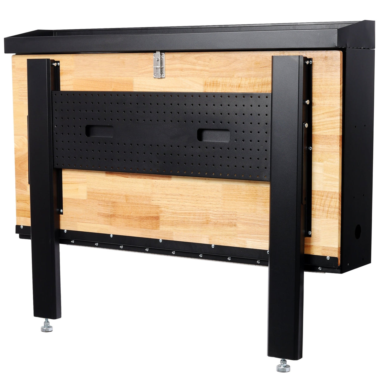 Wall Mounted Workbench Robust Space - Saving Foldable Workbench with Work Surface&Pegboard for Tools - Fab Heavy Parts