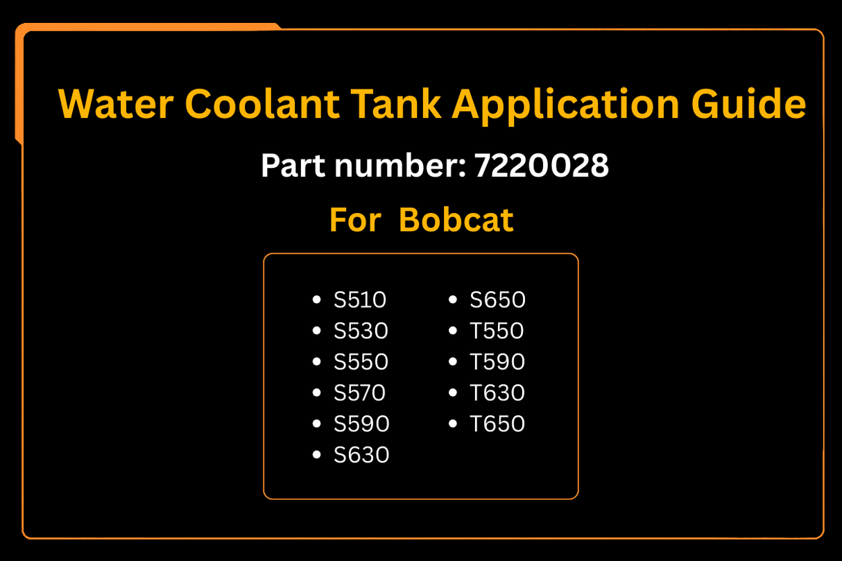 Water Coolant Tank 7220028 Aftermarket Replacement For Bobcat S510 S530 S570 S630 S650 T590 T630 T650 - Fab Heavy Parts