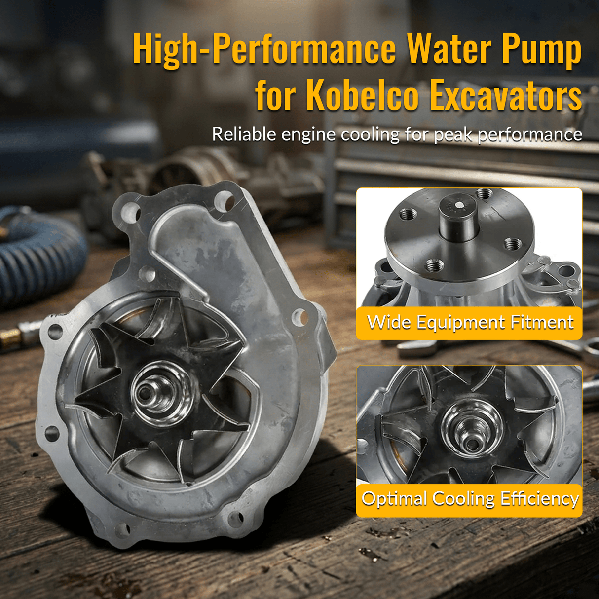 Water Pump VA32G4521010 for Kobelco SK130 - 8 SK140 - 8 SK135 - 2, Mitsubishi Engine D04FR Final clearance - Fab Heavy Parts