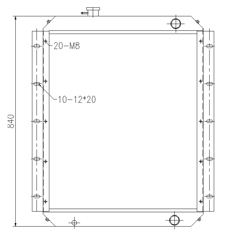 Water Tank Radiator 4196096 for Isuzu Engine 6BD1T Excavator EX200 EX200LC RX2000 - Fab Heavy Parts