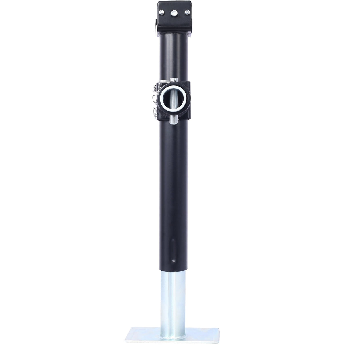 Weld - On Pipe - Mount Swivel RV Trailer Jack 5,000 lbs. 15 - 1/2 Inches Vertical Travel Black - Fab Heavy Parts