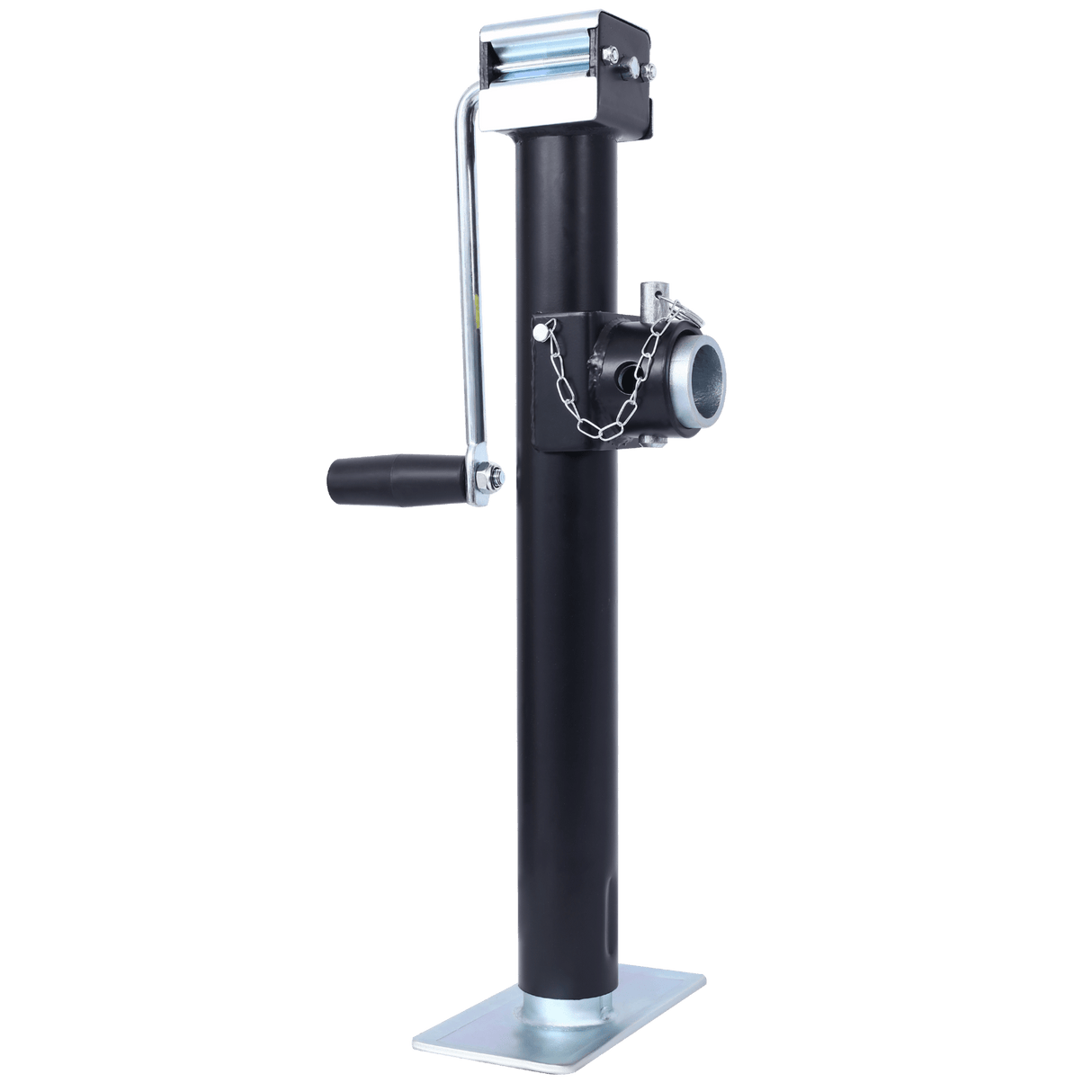 Weld - On Pipe - Mount Swivel RV Trailer Jack 5,000 lbs. 15 - 1/2 Inches Vertical Travel Black - Fab Heavy Parts