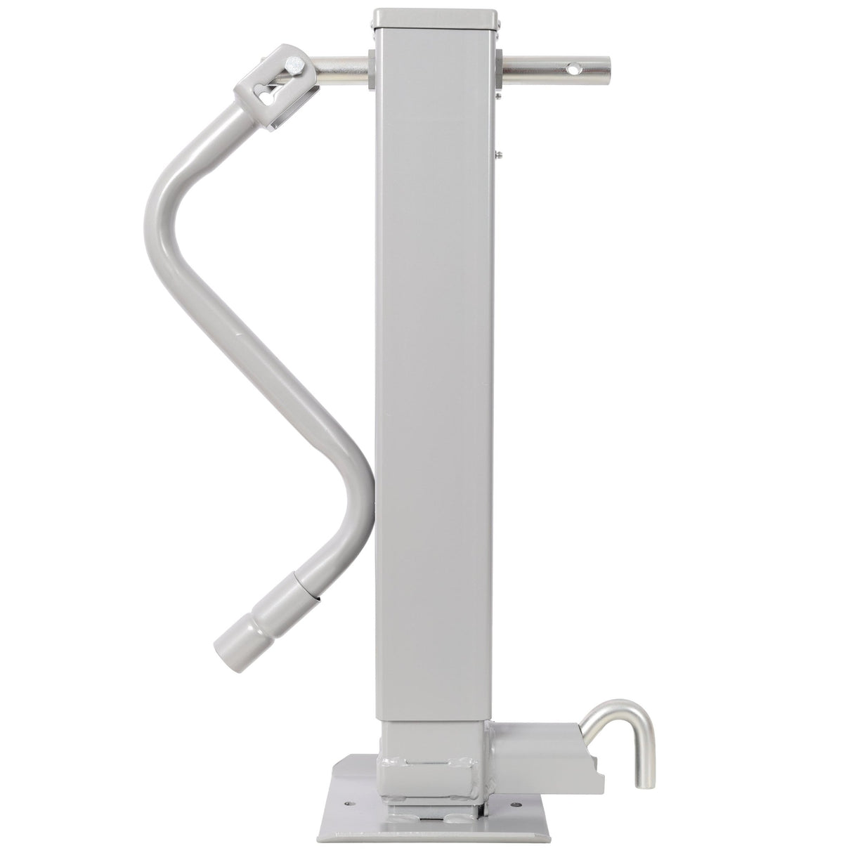 Weld On Trailer Jack 12,000 lbs. Capacity Sidewind Crank No Mount Square Jack Tube 26 Inch Travel Heavy - Duty - Gray - Fab Heavy Parts