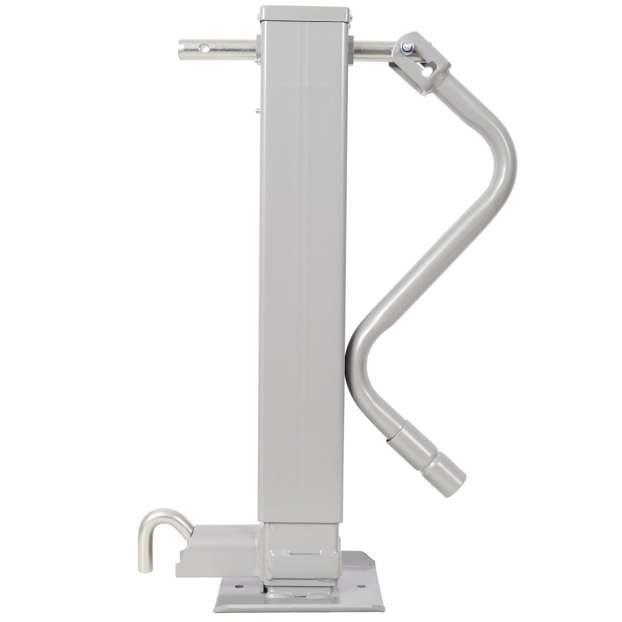 Weld On Trailer Jack 12,000 lbs. Capacity Sidewind Crank No Mount Square Jack Tube 26 Inch Travel Heavy - Duty - Gray - Fab Heavy Parts