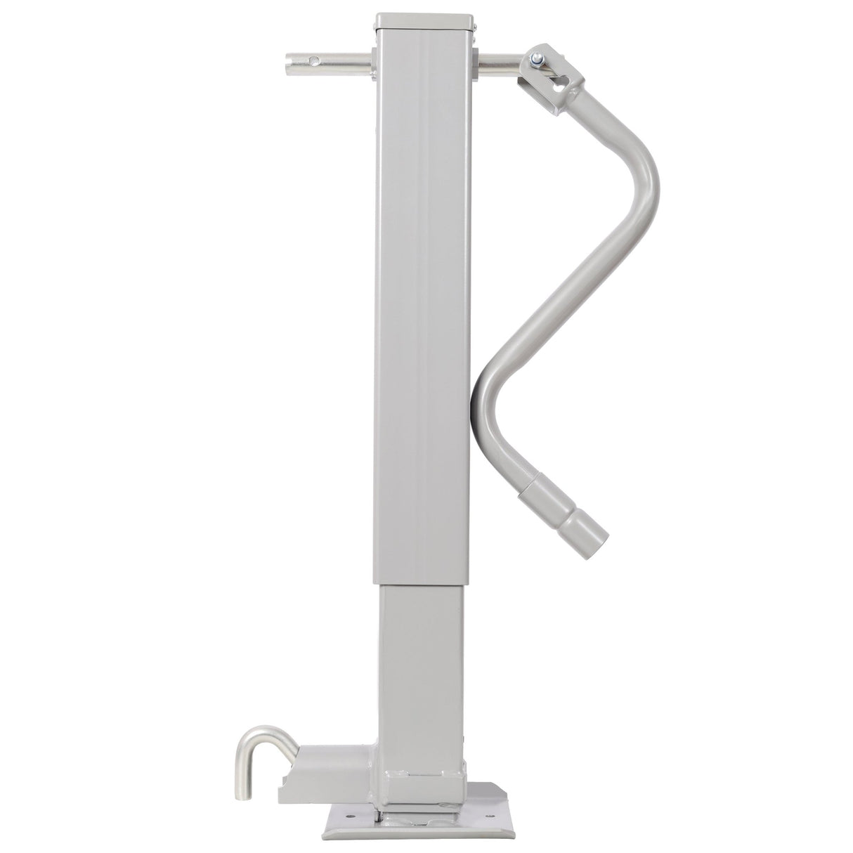 Weld On Trailer Jack 12,000 lbs. Capacity Sidewind Crank No Mount Square Jack Tube 26 Inch Travel Heavy - Duty - Gray - Fab Heavy Parts