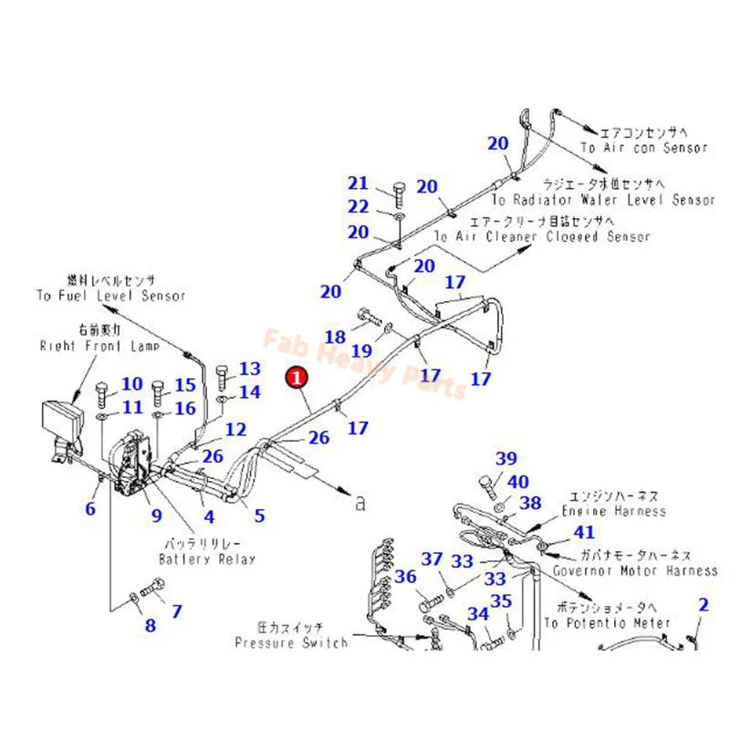 Wiring Harness 207-06-71110 207-06-7114 Fits for Komatsu Excavator PC360-7 PC300-7 PC350LC-7 PC350-7 PC300LL-7L