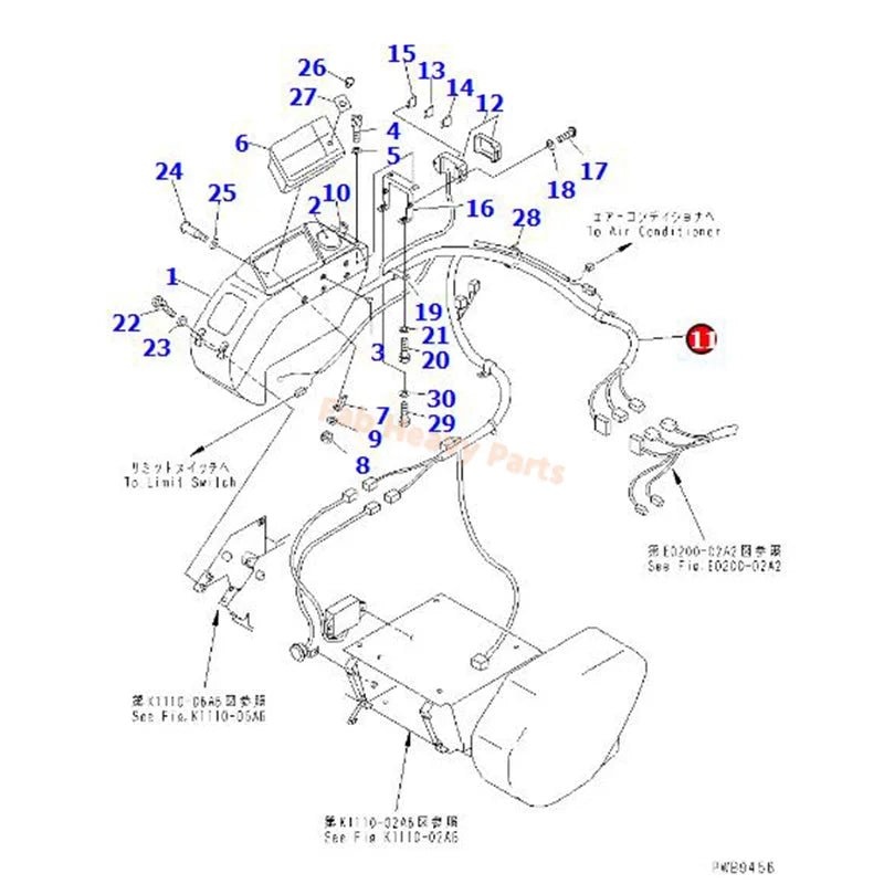 Wiring Harness 20Y - 06 - 24751 Fits for Komatsu Excavator PC200 - 6S PC100 - 6Z PC120 - 6Z PC200LC - 6Z PC210 - 6D PC220 - 6Z PC250HD - 6Z - Fab Heavy Parts