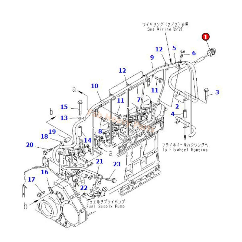 Wiring Harness 6156-81-9211 Fits for Komatsu Engine SAA6D125E-3 Excavator PC400LC-7 PC400-7 PC400-8