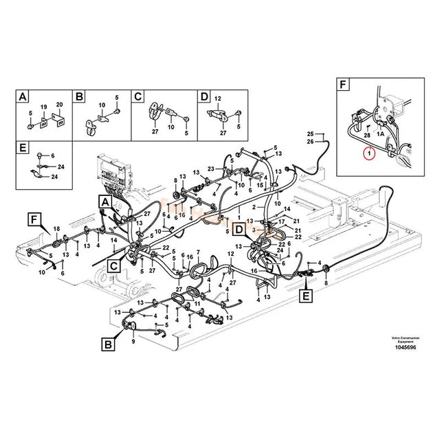 Wiring Harness VOE14612632 for Volvo Excavator EC210B EC200B