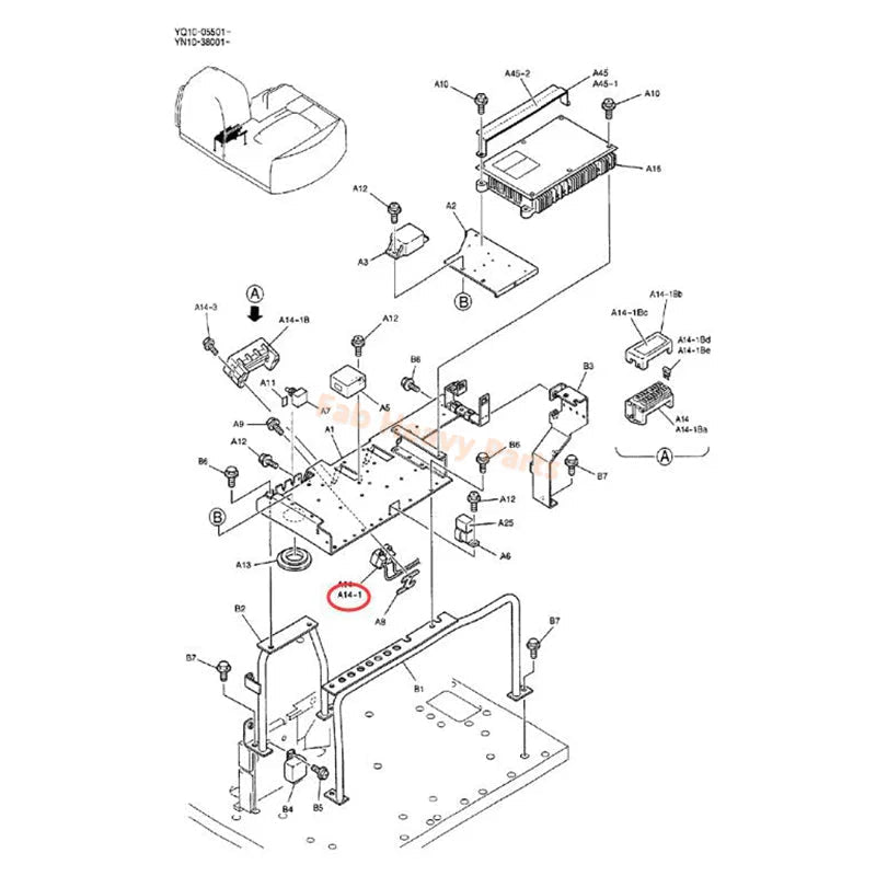Wiring Harness YN14E01082P1 for Kobelco Excavator SK200 - 6ES SK200LC - 6ES - Fab Heavy Parts