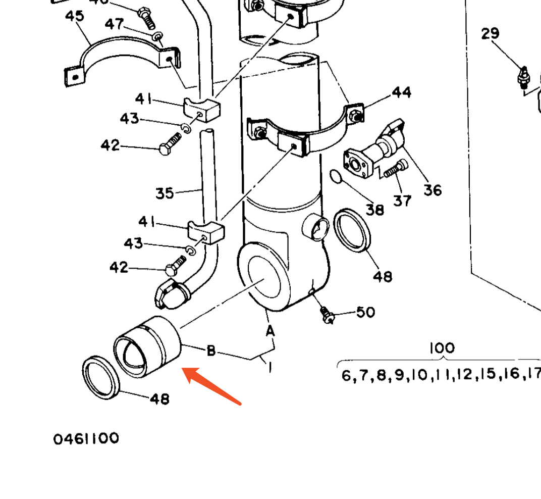 0352905 Bucket Cylinder Bushing fit Hitachi EX400 EX400-3 EX400-3C EX400-5 EX450H-5 EX550 - Fab Heavy Parts