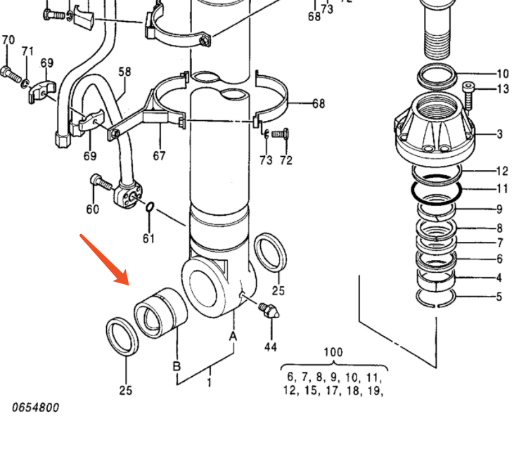 0420112 4609090 30839 Bushing for Hitachi ZAX470 ZAX50 ZAX520 John Deere 500 520 - Fab Heavy Parts