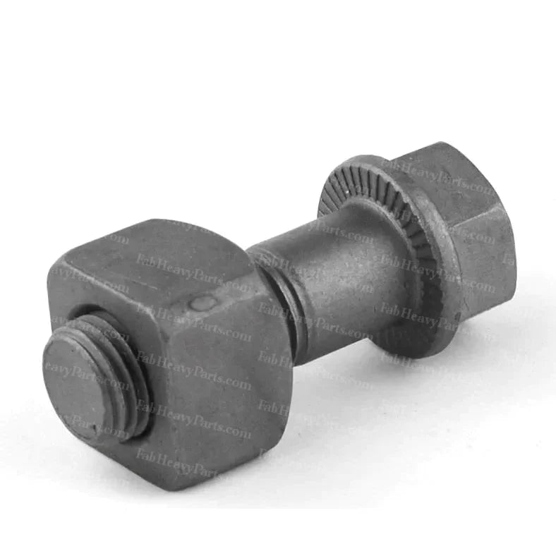 M14*40mm Track Shoe Bolt Chain Bolt with Nuts for Volvo CAT Fits Case Kobelco Fits Komatsu JD Excavator Loader- Pack of 50