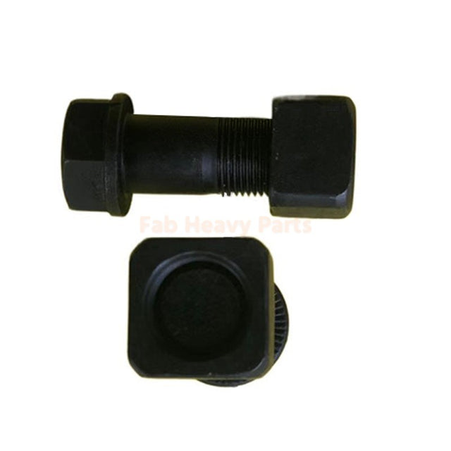 M20 * 57 mm rupsschoenbout kettingbout met moeren voor Volvo CAT past op Case Kobelco past op Komatsu Hitachi Doosan JD graafmachine lader - pak van 50