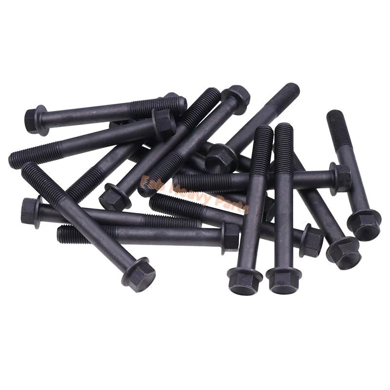 18 PCS Cylinder Head Bolt 32F01-00500 for Mitsubishi Engine D04F Hyundai Excavator - Fab Heavy Parts