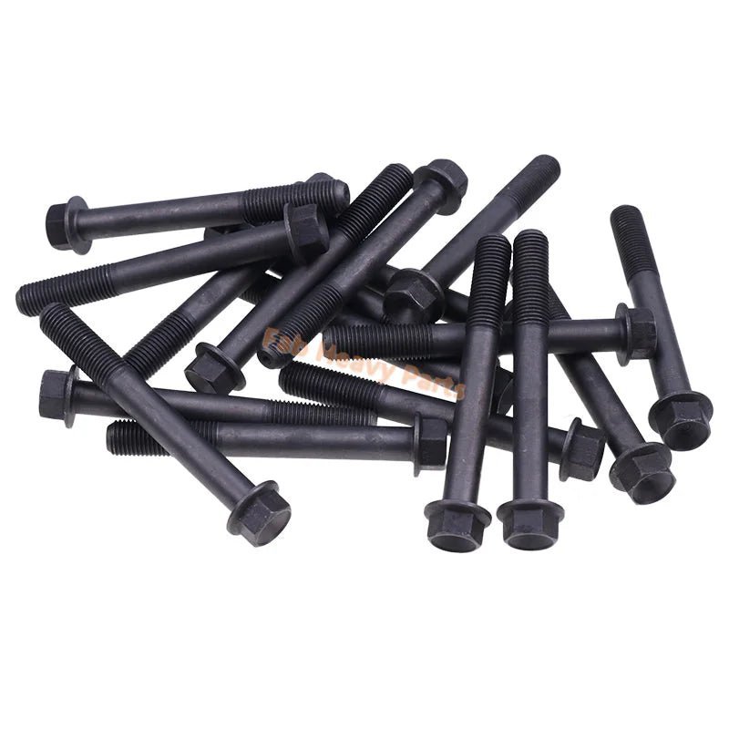 18 PCS Cylinder Head Bolt 32F01 - 00500 for Mitsubishi Engine D04F Hyundai Excavator - Fab Heavy Parts