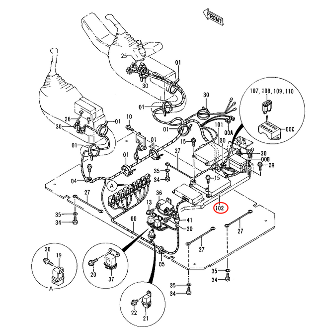 日立掘削機EX400-3メインポンプPVCコントローラー9133567の場合